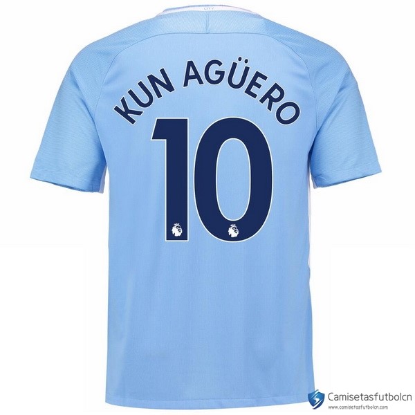 Camiseta Manchester City Primera equipo Kun Aguero 2017-18